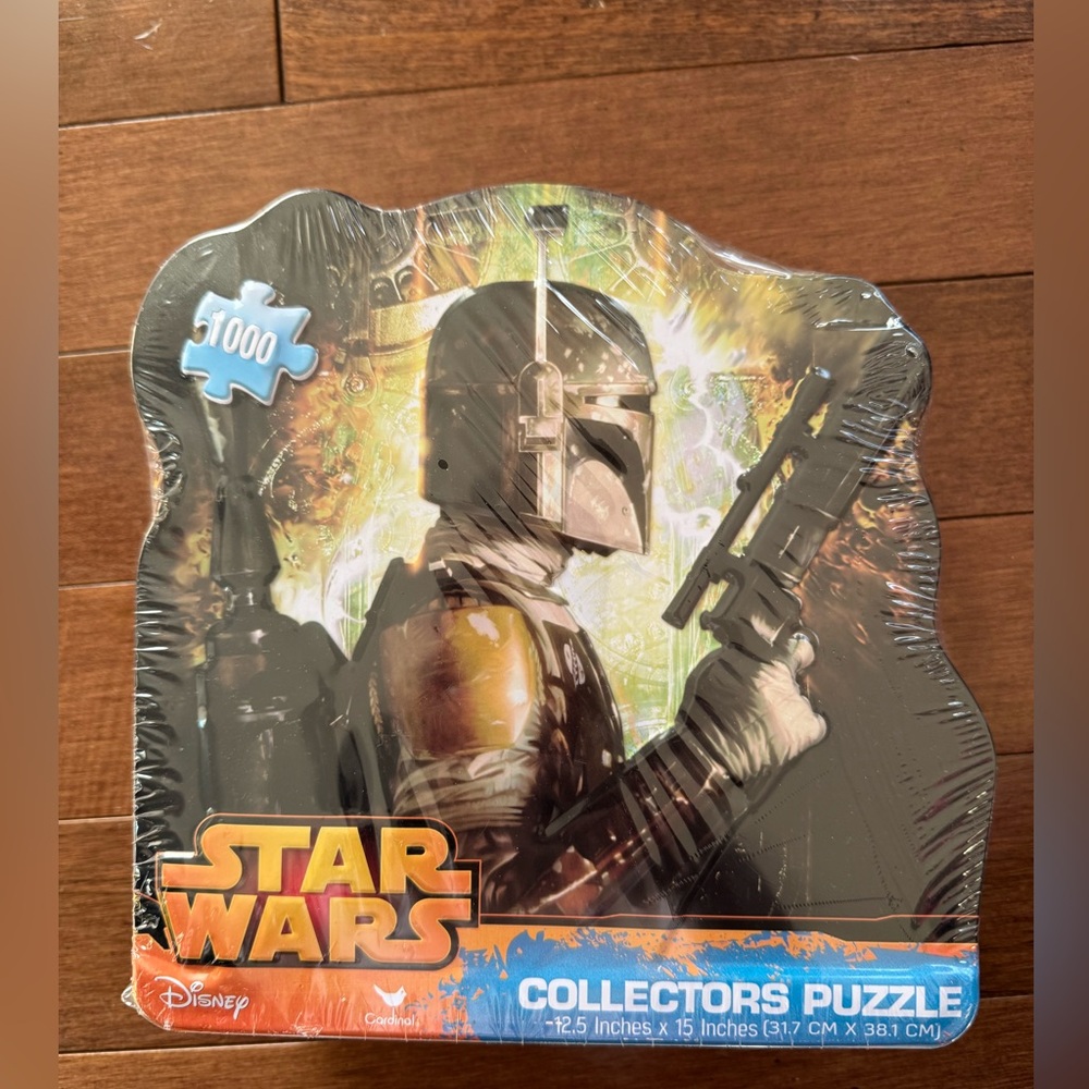 DISNEY STAR WARS Boba Fett 1000 Piece PUZZLE W/ COLLECTORS TIN. SEALED 12.5”X15”